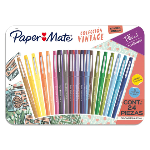 Marcadores Paper Mate Vintage x 24