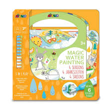Libro para Pintar con Agua y Stickers - 4 Estaciones
