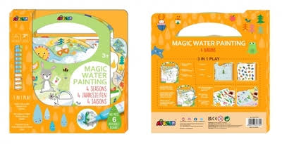 Libro para Pintar con Agua y Stickers - 4 Estaciones