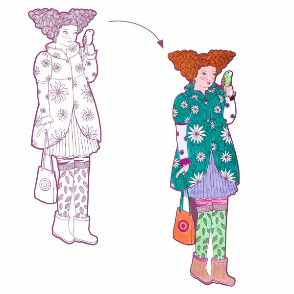 Figuras para Colorear - Rosemary y Amigas