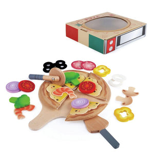 Set de Pizza Madera y Fieltro  - 29 pzs