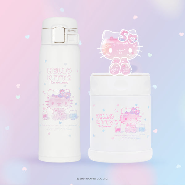 Botella Termo 16 oz -  Hello Kitty Blanco (50 Aniversario)