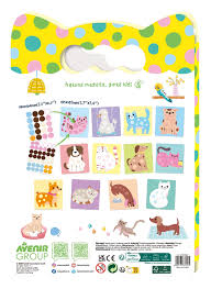 arjetas para Pintar con Stickers - Mascotas