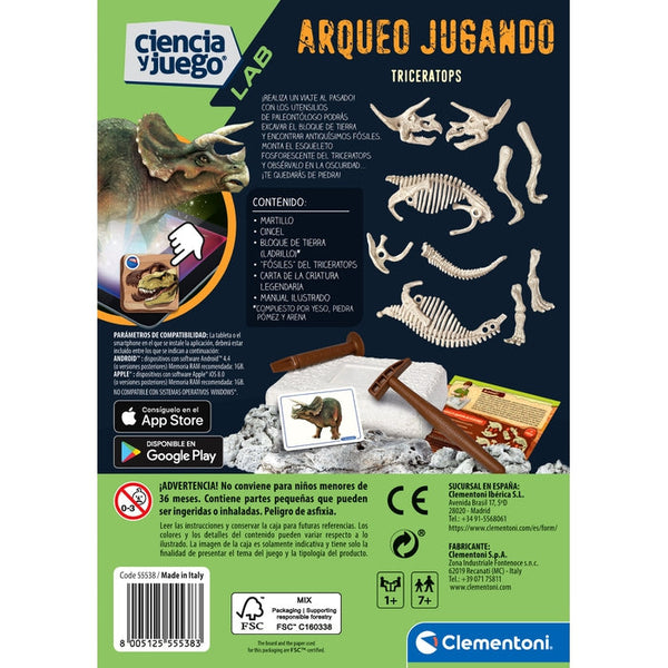 Arqueojugando - Triceratops Fosforescente