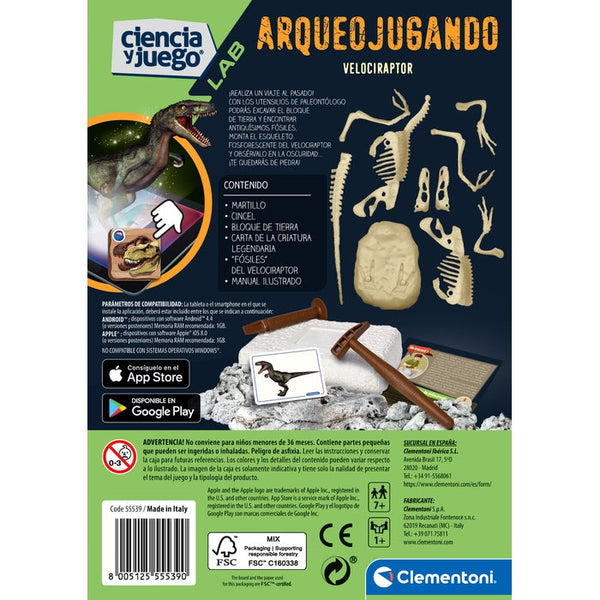 Arqueojugando - Velociraptor Fosforescente