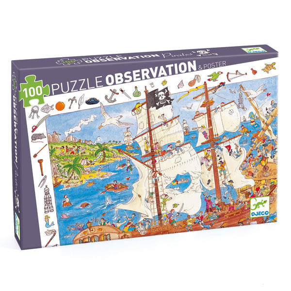 Rompecabezas Observación Piratas 100pz