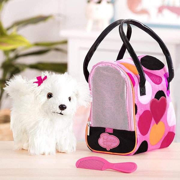 Perro Bichón c/Cartera Polka