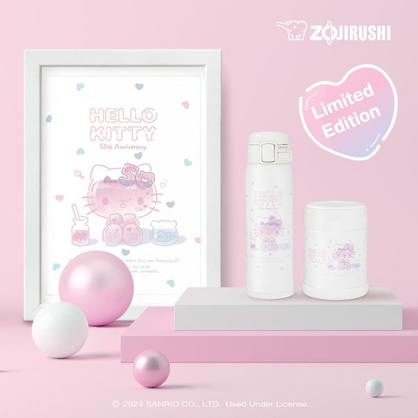 Botella Termo 16 oz -  Hello Kitty Blanco (50 Aniversario)