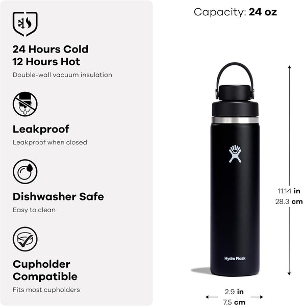 Hydroflask Wide Flex Chug Cap 24 oz - Negro