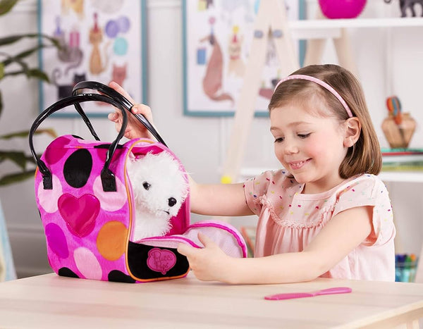 Perro Bichón c/Cartera Polka