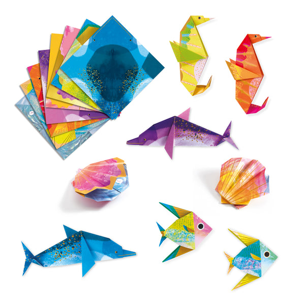 Papel de Origami - Animales del Mar