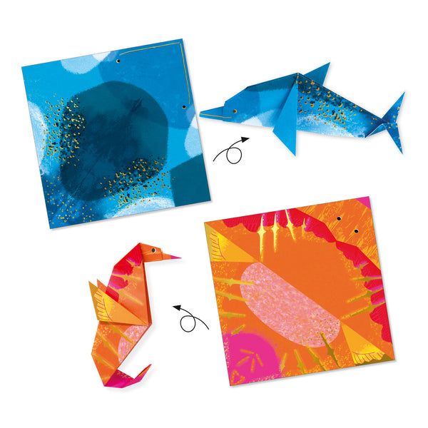 Papel de Origami - Animales del Mar