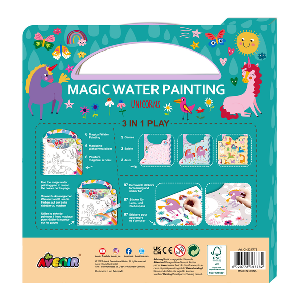 Libro para Pintar con Agua - Unicornios