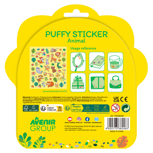 Puffy Stickers  - Animales