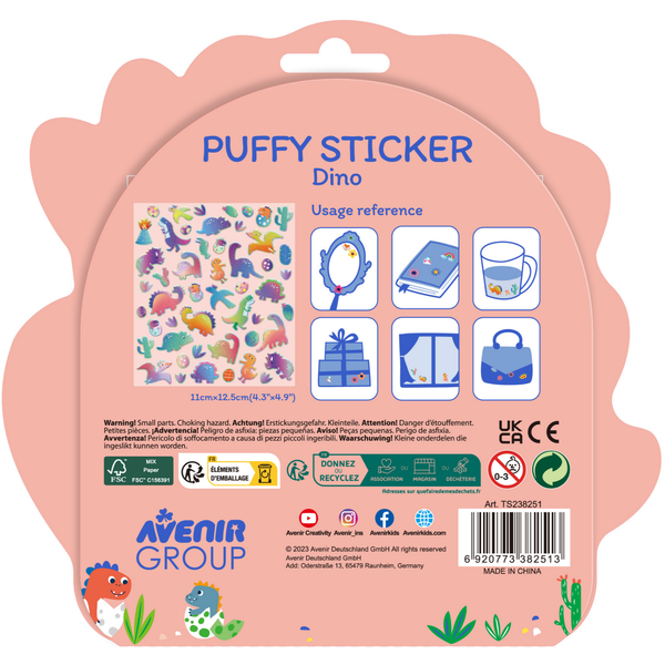 Puffy Stickers - Dinosaurios