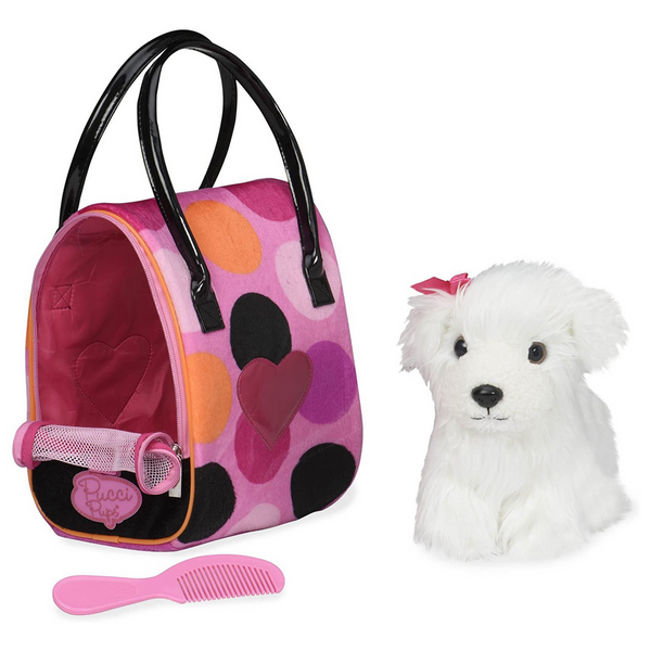 Perro Bichón c/Cartera Polka