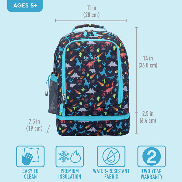 Mochila Bentgo Kids  2  en 1 - dinosaurios