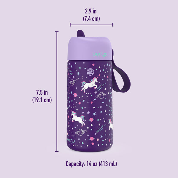 Botella Insulada de Acero InoXidable para Niños - Unicornios
