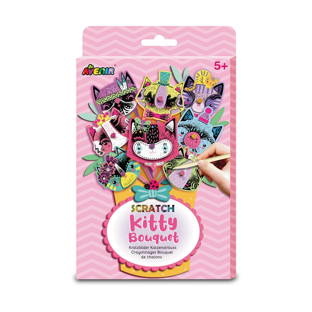 Scratch Art - Kitty Bouquet