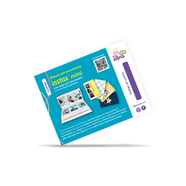 Cámara Fujifilm Mini 12 Azul Pastel  + Estuche + 10 films