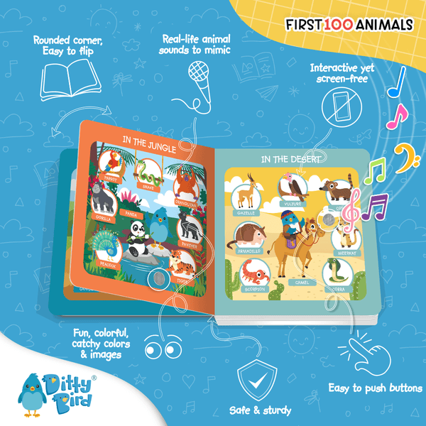 Libro con sonido - Mis Primeros 100 Animales en Inglés