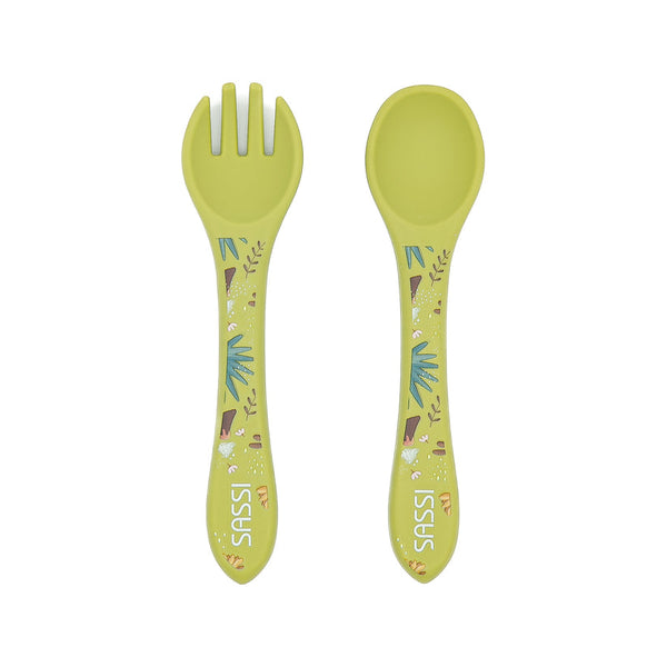 Cubiertos de Silicona - Cracky el Dinosaurio