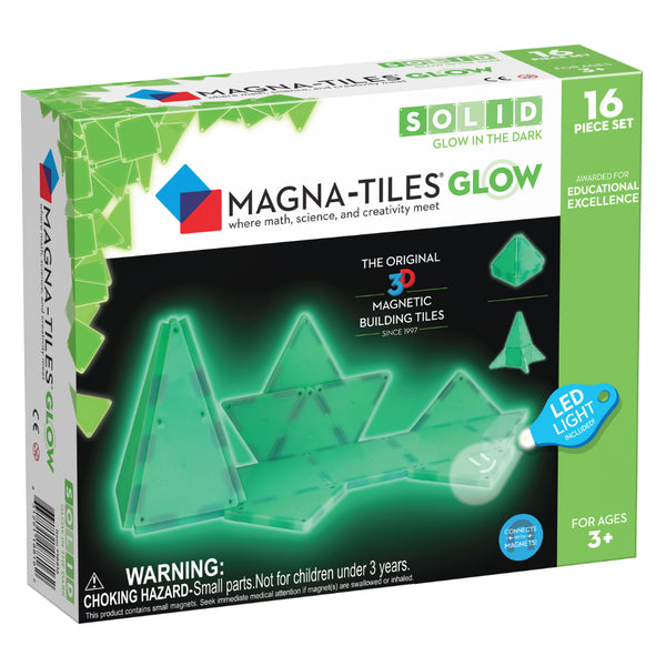 Magna Tiles Set Magnético Brilla en la Oscuridad - 16 PZS