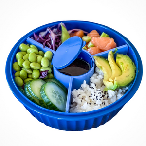 Poke Bowl con Divisor de 3 Partes - Hawaii Blue