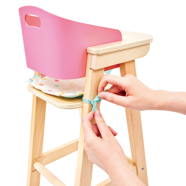 Silla de Comer de Madera y Tela
