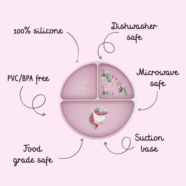 Plato de Silicona - Unicornio Sparkly