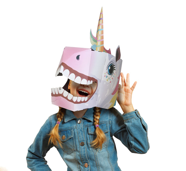 Máscara 3D para Armar - Unicornio