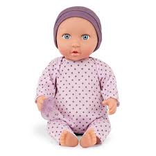 Muñeco Bebé, Gorro Lila, Ojos Azules