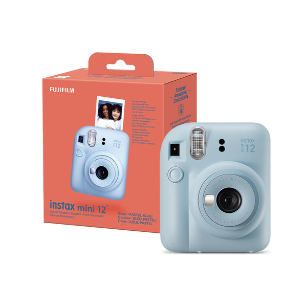 Cámara Fujifilm Mini 12 Azul Pastel  + Estuche + 10 films