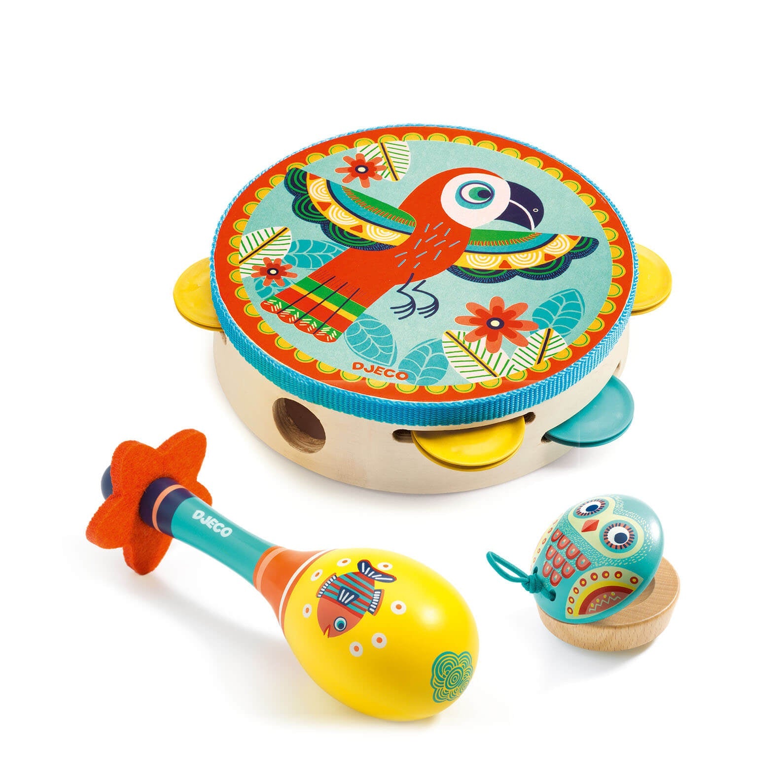 Kits Instrumentos Musicales Infantiles Pandera+maracas+dedo