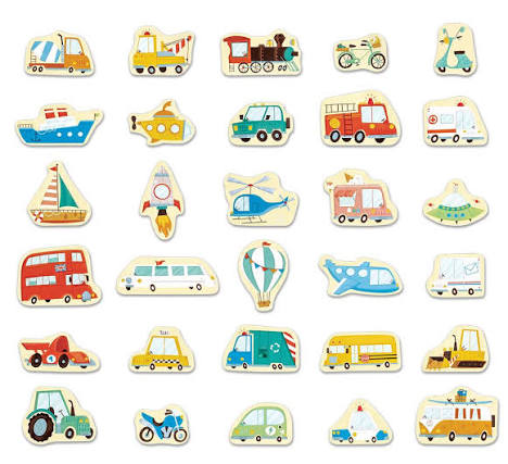 Set Imanes Medios de Transporte