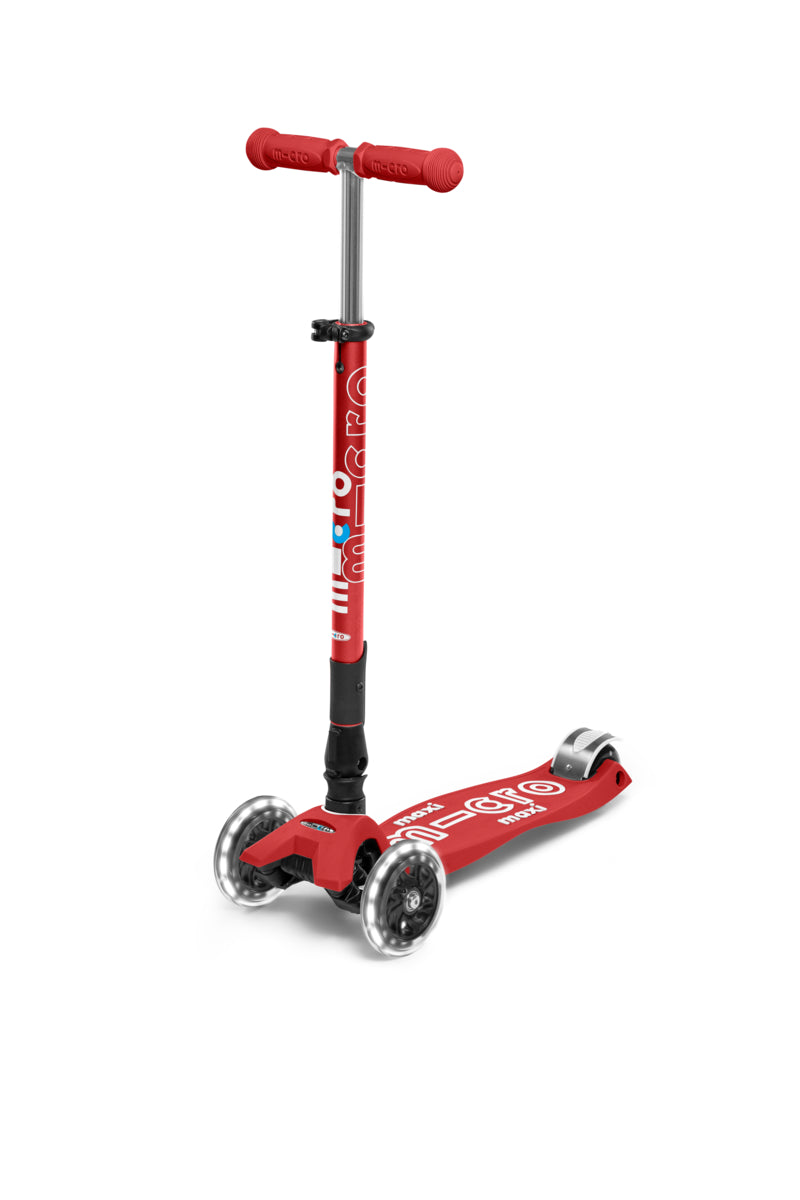 Scooter Maxi Deluxe Foldable LED Rojo