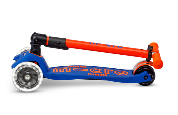 Scooter Maxi Deluxe Foldable Neon LED - Blaze Orange