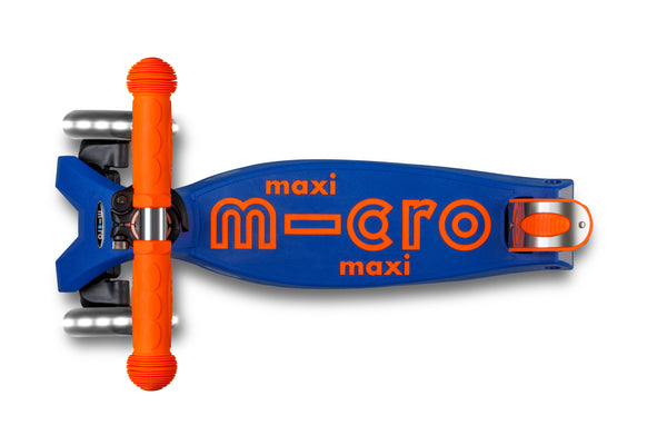 Scooter Maxi Deluxe Foldable Neon LED - Blaze Orange
