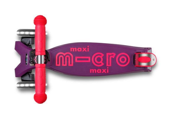 Scooter Maxi Deluxe Foldable Neon LED - Ultra Pink