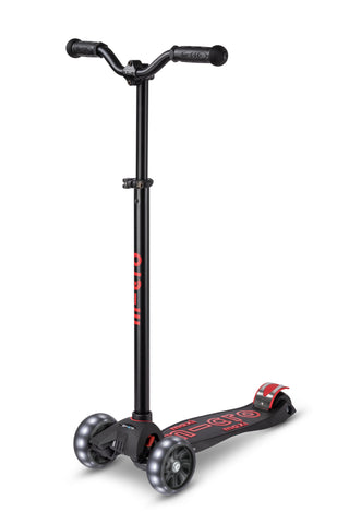 Scooter Maxi Deluxe Pro LED - Black Red