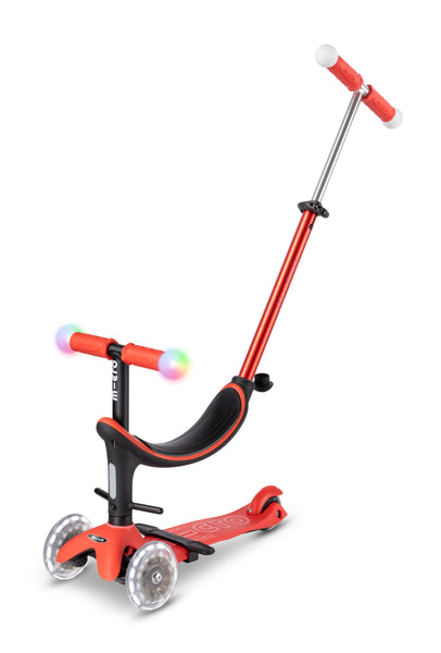 Scooter Mini 2Grow Deluxe Magic LED - Rojo