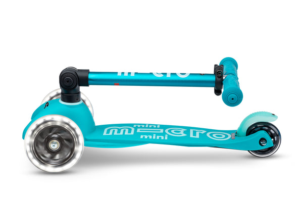 Scooter Mini Deluxe Foldable LED - Aqua