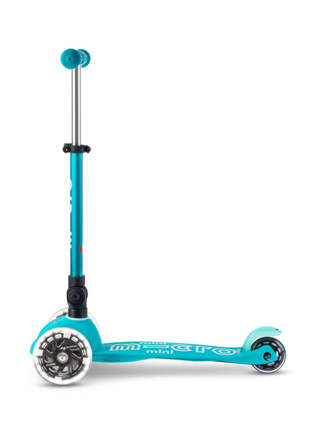 Scooter Mini Deluxe Foldable LED - Aqua