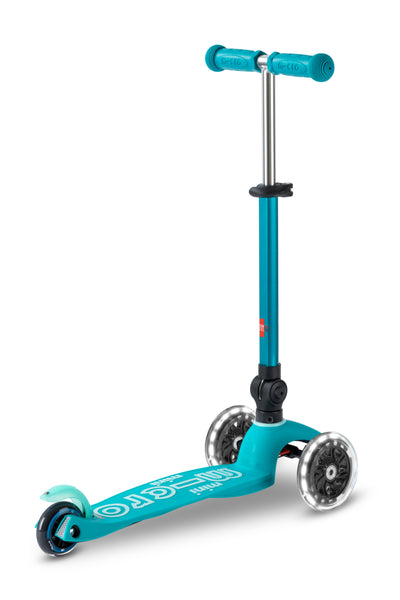 Scooter Mini Deluxe Foldable LED - Aqua