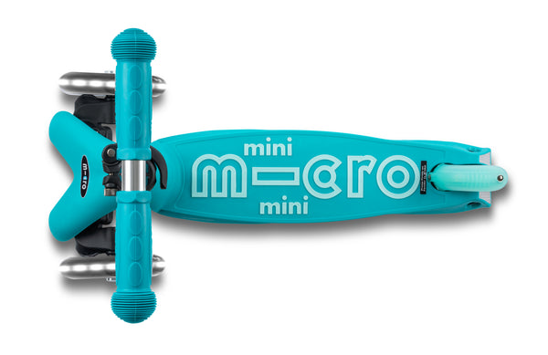 Scooter Mini Deluxe Foldable LED - Aqua