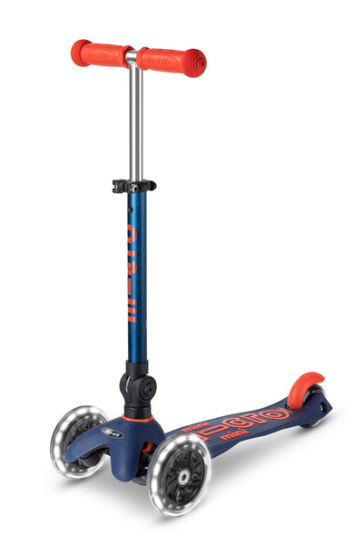 Scooter Mini Deluxe Foldable LED - Navy Blue