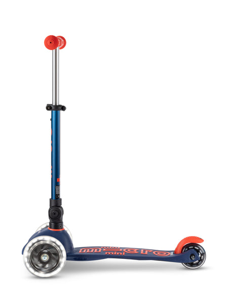 Scooter Mini Deluxe Foldable LED - Navy Blue