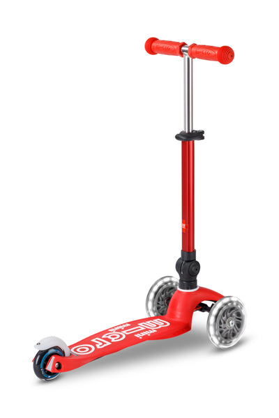 Scooter Mini Deluxe Foldable LED - Rojo