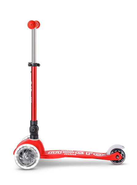 Scooter Mini Deluxe Foldable LED - Rojo