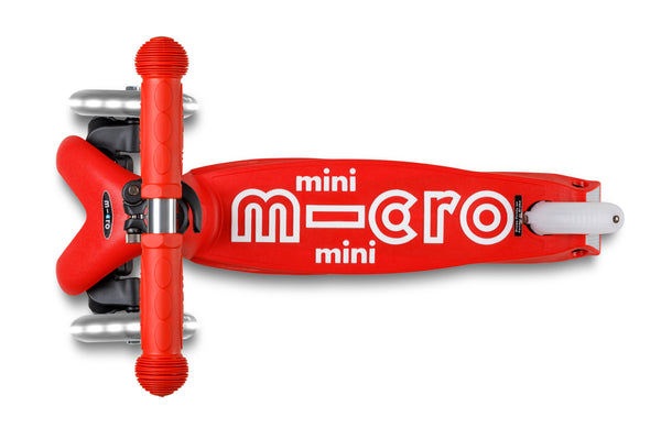 Scooter Mini Deluxe Foldable LED - Rojo